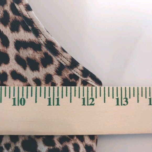 Zyia Active Sports Bra Sz S Strappy Stretch Leopard Animal Print Mesh Racerback - Picture 2 of 7